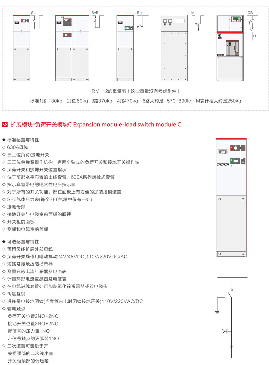 SRM全密封全絕緣充氣柜標準擴展模塊